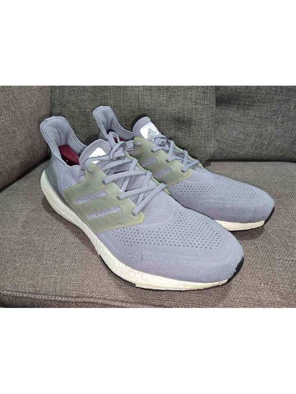Adidas Ultraboost 21 Men's Size 13 Gray Running Shoes FY0381
